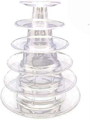 6 Tier Macaron Tower Stand for Wedding Birthday Party,Plastic Display Stand for Cupcake Cake2