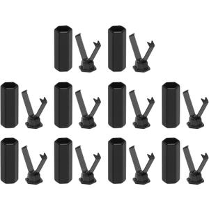 uxcell Shoelace Tips, Alloy Shoelace Head, Hexagon Cylindrical Tip Cord End Metal Replacement for Shoestring (Black)