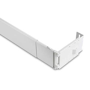Rod Desyne AMN-WP4028 Wide Pocket Curtain Rod, 28-48 inch, White