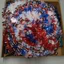 6 FT Pop Up Christmas Tree, Patriotic Collapsible Pencil Tinsel Trees for Holiday Decorations