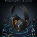 SENZER SG500 Surround Sound Pro Gaming Headset with Noise Cancelling Microphone - Soft Memory Foam Padding - Portable Foldable Headphones for PC, PS4, PS5, Xbox One, Switch - Black