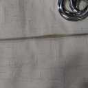 Textured White Beige Curtains 52"W x 54"L 