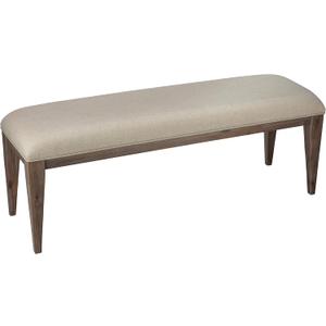 Cortesi Home Leno Bench with Neutral Linen Fabric