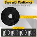 1/4" Marine Fuel Line Hose - 25 FT SAE J1527 Type A1-15 Rubber Fuel Line for Boats, Outboards & Marine Engines