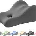 Memory Foam Wedge Pillow Intimacy Couples Pillow, Pregnant Ergonomic Contoured Position Pillow for Sleeping & Reading, Multi-Functional Bed Pillow Back Support Cushion All Grey