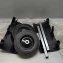 Heavy Duty Panel Dolly Roller 1100LBS Capacity Door Cart with 10" Solid Rubber Wheels,Adjustable Clamp Panel Cart with Handle, All Terrain Slab Dolly for Drywall Sheet Heavy Material-Black