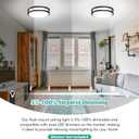 Flush Mount Ceiling Light Black, 30W 4000Lm 5CCT Dimmable LED Ceiling Light Fixture, 2700K/3000K/4000K/5000K/6500K Adjustable 10 Inch for Hallway Bedroom Bathroom Kitchen Closet Offices, Set of 2