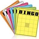 WinnerWhy 36 Pcs Blank Bingo Cards Multicolor Jumbo Bingo Game Board Make Your Own Cards Bulk Blank Large Sheet Squares Funny Game Board for Adult Party Square Fill in Gift