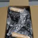 Sellemer Toilet Brush and Plunger Set, Curved Design Head for Deep Cleaning, Heavy Duty Toilet Bowl Brush and Plunger Combo with Holder for Bathroom Cleaning, Black, 2 Pack