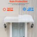 VEVOR Aluminum Awning 60 x 42 in, Durable Window Awning Door Canopy, Lightweight and Stable Aluminum Awnings for Doors Exterior Rain Snow Sunlight Protection for Door Entrance Windows Patio Porch