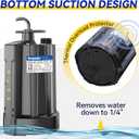 Acquaer 1/3 HP Submersible Water Pump, 115V Sump Pump with 3/4 Garden Hose Adapter, 2160 GPH High Flow Water Removal for Swimming Pool Cover Hot Tubs Flooded House Basement, Black