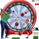 Giant Inflatable Dartboard, Kick Darts Outdoor Indoor Soccer Dartboard Game Golf Dart Throw Darts with Pump, Giant Dart Board Target Yard Games for Kids & Adults 20+Games