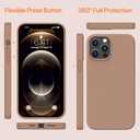 Miracase Compatible with iPhone 12 Pro Max Case, [Soft Anti-Scratch Microfiber Lining], Liquid Silicone Case Gel Rubber Shockproof Drop Protection Phone Case for 12 Pro Max, Chocolate