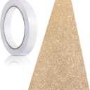 Tatuo Carpet Runner Runway Rug 55 GSM Thickness with Carpet Tape for Prom Graduation Wedding Party Outdoor Indoor Hallway Rug(2.46 x 30 Feet,Glitter Champagne) (Champaign Gold)