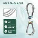 954-04329A Mower Deck Belt for 954-04329 754-04329 754-04329A 490-501-C067 Compatible with MTD/Cub Cadet 54" Deck RZT- L54 S54 LX54 ZT1-54 ZT-S54 Z6900 Zero Turn Mowers (5/8" x 148 1/4")
