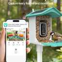 Smart Bird Feeder with Camera, AI Identifies 16,000+ Birds, Solar Powered, 2.5K HD, Auto Capture & Notify, Ideal Gift for Bird Lovers