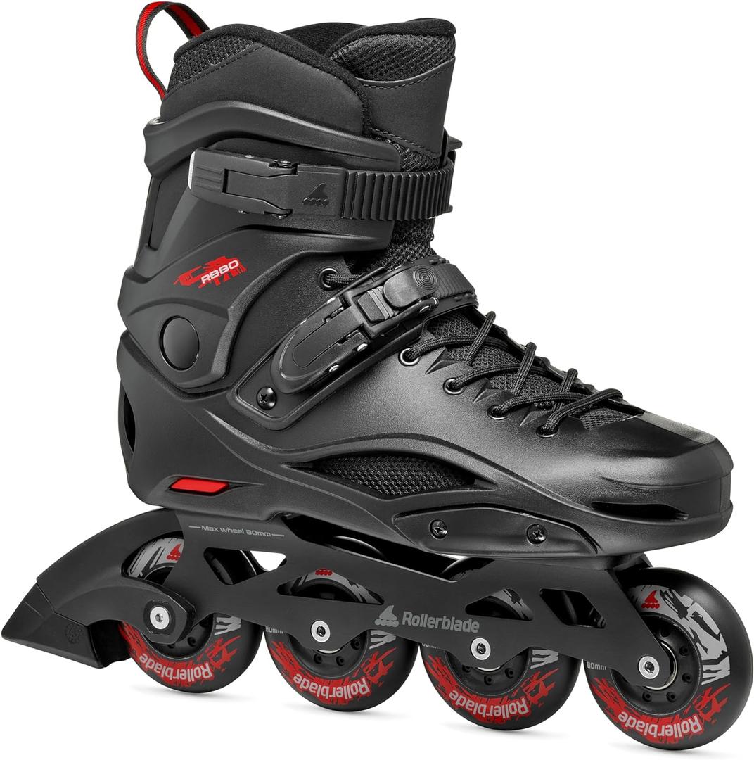 Rollerblade RB 80 Men's Urban Inline Skate, Black and Red, 11