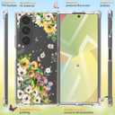 for Samsung Galaxy Z Fold 7 Case 5G Marble Slim Anti-Drop Shockproof Protective Soft Shockproof Clear Phone Protective Covers 8.2 Inch for Women Men (Flowers Sea)