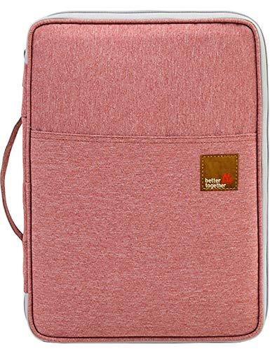 El-fmly Travel Document Organizer A4 Document Holder Zipper Portfolio Organizer Portable Folder Pouch for Office Business,Orange