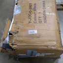 Jocoevol Large Coffee Bar Cabinet, Mini Fridge Cabinet with Power Outlets and Fridge Space, Farmhouse Design Liquor Cabinet for Kitchen and Dining Room, Black