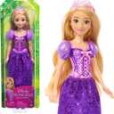 Mattel Disney Princess Toys, Rapunzel Fashion Doll, Sparkling Look with Blonde Hair, Blue Eyes & Tiara Accessory, Inspired by the Movie Tangled