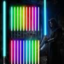 Light Saber, RGB Lightsabers with 20 Colors 4 Modes, 2-in-1 Lightsaber with Connectors, FX Dueling Lightsaber for Adult Kids, Birthday Toy Gift Halloween Xmas Cosplay Party, 36.2in, 2PC, Large