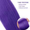 Purple Braiding Hair Pre Stretched 30 Inch - Purple Hair Extensions for Braids Long Synthetic Yaki Braiding Hairs DIY Braids Ponytail for Stage Party Halloween Cosplay 2 Pack