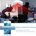 Security Camera Smoke Detector Hidden Camera 1080P WiFi Indoor Cam with Night Vision Motion Detection Real-Time Spy Camera for Home Office Safety