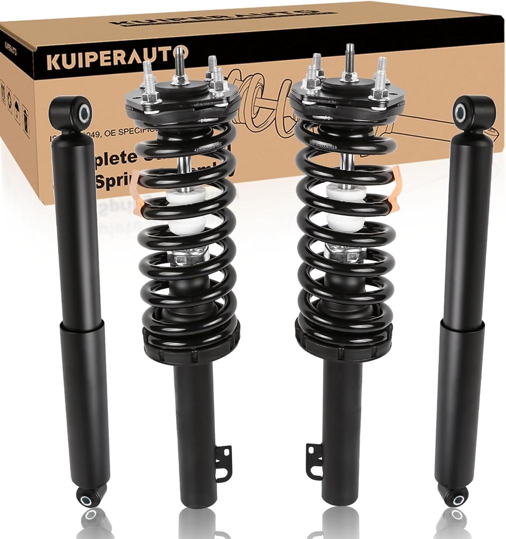 Front and Rear Struts Complete Assembly Shocks Absorbers Compatible for 2005-2010 Jeep Grand Cherokee / 2006-2010 Jeep Commander,171377L,171377R,911278 4PCS