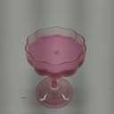 NM 4OZ STEM GLASS CANDLE PINK
