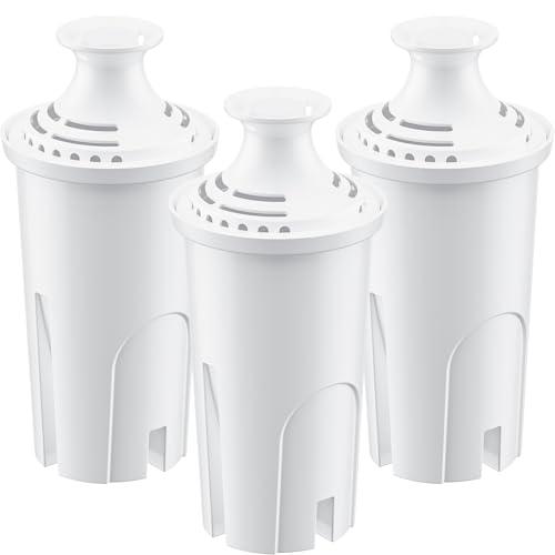 WSKFDTI Water Filter Replacement for Brita Water Pitchers and Dispensers, Classic 35557, Ob03, Mavea 107007 and More, Reduce Chlorine and Bad Taste, Lasts Two Months or 40 Gallons, Includes 3 Filters