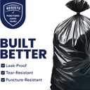 Plasticplace 55-60 Gallon Trash Bags 1.0 Mil Black Heavy Duty Garbage Can Liners 38 x 58 (100 Count)