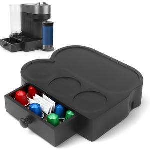 Riser Stand for Nespresso Vertuo Pop+, with Coffee Pod Drawers Organizer - Essential Vertuo Accessories Elevated Base Fits Tall Mugs (Up to 7.48" H) - Ideal Coffee Station for YETI Rambler & Stanley 20oz Cups - For Pop+ ONLY (Not Pop)