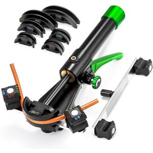 Bonvoisin Hydraulic Tubing Bender Kit 1/4"-7/8" Copper Tube Bender HVAC Pipe Bender Tool Set 90 Bend with 7 Dies for Refrigerator Air Conditioner Repair