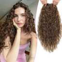 Curly Hair Topper Lightweight, Natural-Looking Hairpiece for Women, Easy Clip-In Hair Extensions for Instant Volume & Coverage