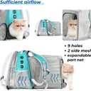 Lollimeow Cat Carrier Backpack, Expandable Bubble Pet Carrier for Cats and Small Dogs, Airline Approved Travel Backpack for Hiking, Walking & Outdoor Adventures - Supports up to 14 lbs