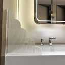 2PCS Shower Splash Guard Corner Kit, Self-Adhesive Bathtub Water Barrier, 9.1 x 11.5 inches/Must Have Bathroom Accessories