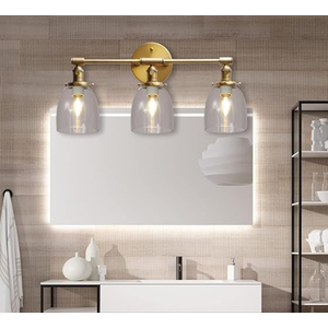 4 Pack Clear Glass Shades, Replacement Glass Globes for Ceiling Fan Light Fixtures, High Transmittance Lampshade for Chandelier, Pendant Light, Wall Sconces Series