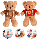 2 PCS Teddy Bear Stuffed Animal 11.8 inch Big Teddy Bear Soft Bear Plush Doll Small Teddy Bears Bulk Cute Bear Toy for Baby Shower Decorations Graduation Christmas Stuff Birthday Gift(Red Brown)