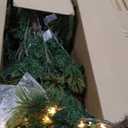 National Tree Company 7.5 ft Pre-Lit Carolina Pine Artificial Christmas Tree, 750 Clear Lights, 1,399 Tips, Includes Stand, Green