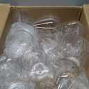 32 Pack 12oz Plastic Stemless Wine Glasses, Disposable Clear Wine Cups - Shatterproof, Unbreakable & BPA-Free, Recyclable Drinkware for Wedding Reception, Birthday Party, New Year, Holidays & Events