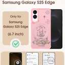 Uppuppy for Samsung Galaxy S25 Edge Case - Compatible with MagSafe for Women Girls Bulit-in 360 Rotatable Magnetic Ring Holder Kickstand Cute Aesthetic Pink Castle Design for Samsung S25 Edge