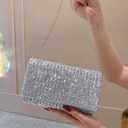Women Sparkly Evening Clutch Bag Dazzling Rhinestone Purse Bling Envelope Handbag Bridal Shiny Wallet for Wedding Prom Party