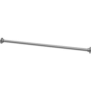 Naiture 60" Heavy-Duty Straight Shower Curtain Rod, Rustproof Stainless Steel Shower Rod with Mounting Flanges, Permanent Wall Mount, Used for Bathroom, Windows, Closet, Brushed Nickel Finish
