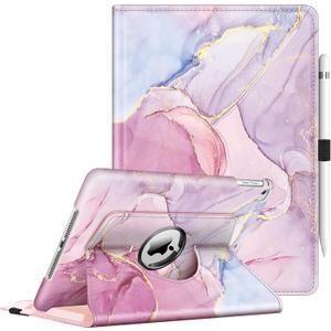Fintie Rotating Case for iPad 6th / 5th Generation (2018/2017), iPad Air 2 / Air 1 (9.7 Inch) - 360 Degree Rotating Stand Cover Auto Sleep Wake, Glittering Marble
