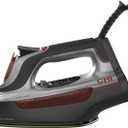 CHI Steam Iron for Clothes with Electronic Temperature Control, Titanium Infused Ceramic Soleplate, 1700 Watts, XL 10 Cord, 3-Way Auto Shutoff, 300+ Holes, Professional Grade, Silver (13107)