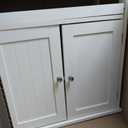 TEENFON Pedestal Sink Storage Cabinet, Under Sink Cabinet with 2 Doors & Shelf, Under Bathroom Sink Cabinet, Pedestal Sink Storage for Bathroom, White