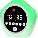 Kids Alarm Clock, Ok to Wake Clock for Kids, Toddler Sleep Training Alarm Clock with Red Green Light, Teaches Time Management & Bedtime Routine, Perfect Clock Gift for Kids
