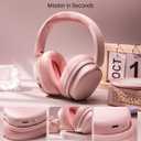 EPOMAKER X Aula G7 Pro Wireless Gaming Headset, Dual Mode BT5.3 & 2.4GHz, 7.1 Surround Sound, 80+ Hour Battery, RGB Light, with Noise Canceling Mic for PS5, PS4, Switch, PC (Pink)