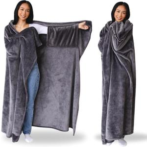 Wearable Blankets for Women - Adult Wearable Blanket Men, Girlfriend Gifts for Women - Graduation Gifts for Her (Onyx Gray)